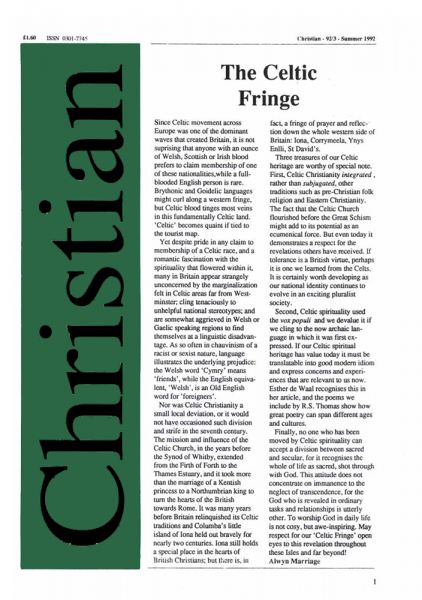 Christian Journal – 1992/3 – The Celtic Fringe